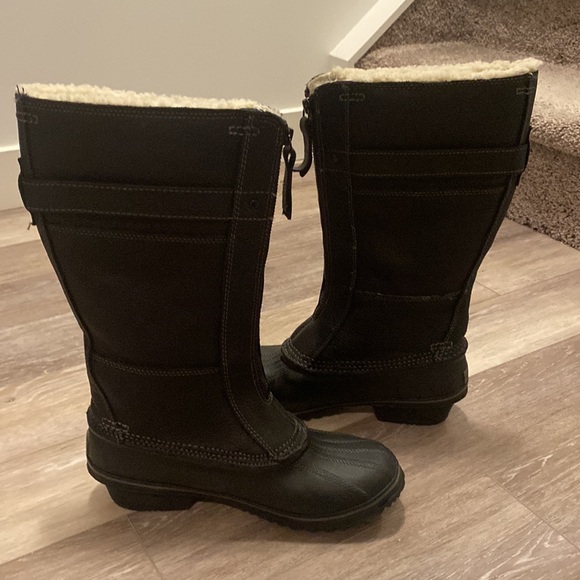 Sorel Leather Sherpa Lined Boots Size 8.5 - Picture 6 of 7